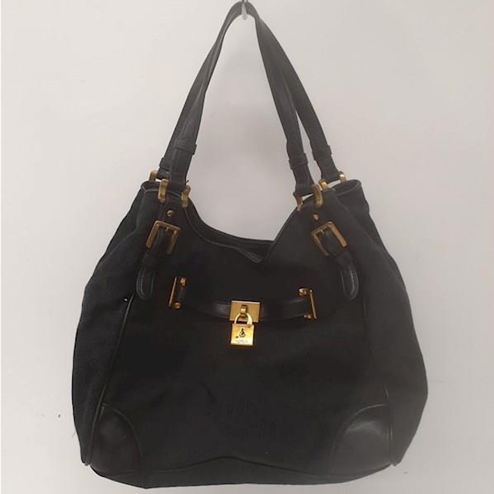 Black Ralph Lauren signature print shoulder bag - Picture 2 of 8